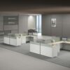 U25A-2412A Modular Office Workstation Partition Desk - Oxidized Silver scene 1 - Ergovari