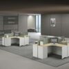 U25A-2412A Modular Office Workstation Partition Desk - Oxidized Silver scene 2 - Ergovari