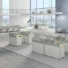 U25A-2412A Modular Office Workstation Partition Desk - Oxidized Silver scene 4 - Ergovari