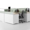 U25A-2412A Modular Office Workstation Partition Desk - Oxidized Silver whitebg 2 - Ergovari