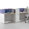 U25A-2412A Modular Office Workstation Partition Desk - Oxidized Silver whitebg 4 - Ergovari