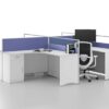 U25A-2412A Modular Office Workstation Partition Desk - Oxidized Silver whitebg 5 - Ergovari