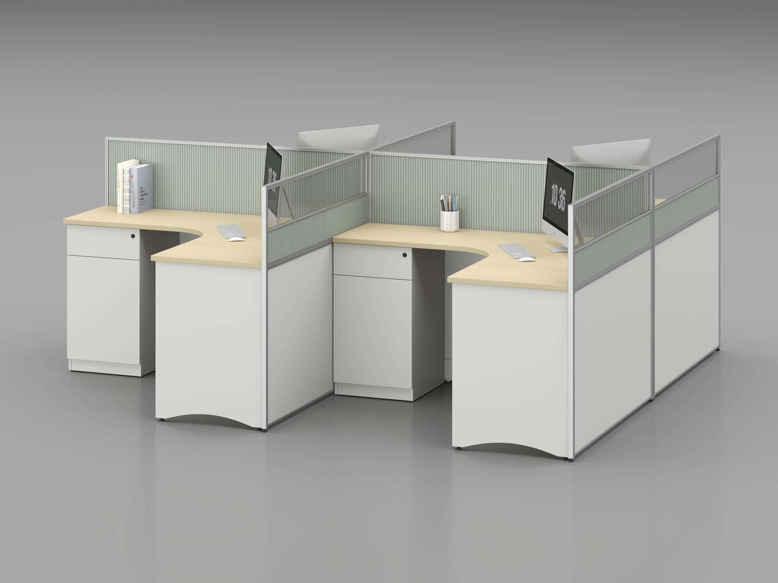 U25A Modular Office Workstation Partition Desk gallery - Ergovari