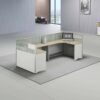 U25A Modular Office Workstation Partition Desk - Oxidized Silver scene 2 - Ergovari