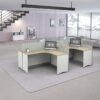 U25A Modular Office Workstation Partition Desk - Oxidized Silver scene 3 - Ergovari