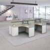 U25A Modular Office Workstation Partition Desk - Oxidized Silver scene 5 - Ergovari