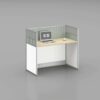 U25A Modular Office Workstation Partition Desk - Oxidized Silver whitebg 18 - Ergovari