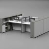 U25B-1514 Modular Office Workstation Partition Desk - Dark Asphalt whitebg 3 - Ergovari