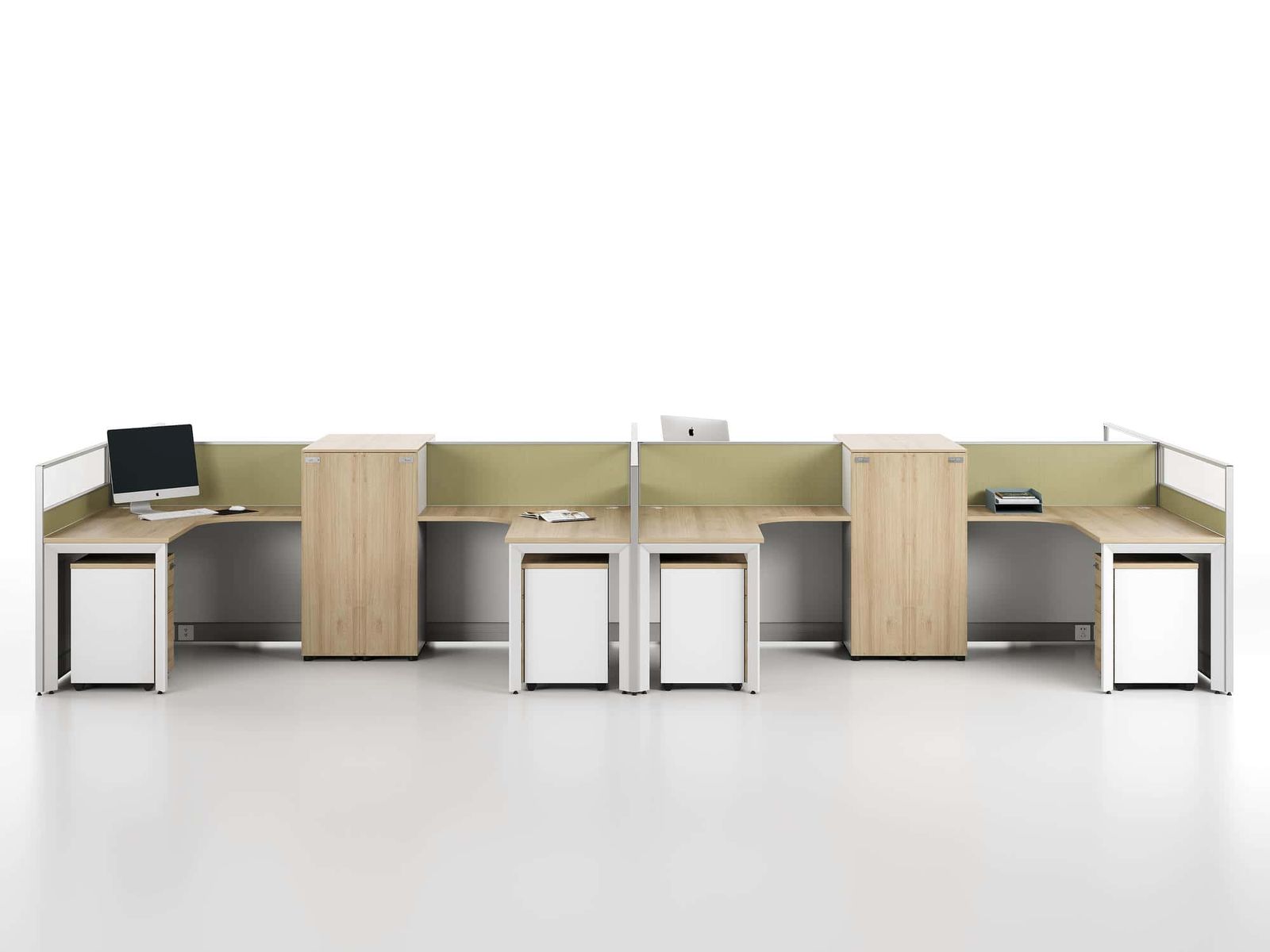 U35 Project Partition Workstation Combination - Dark Asphalt gallery - Ergovari