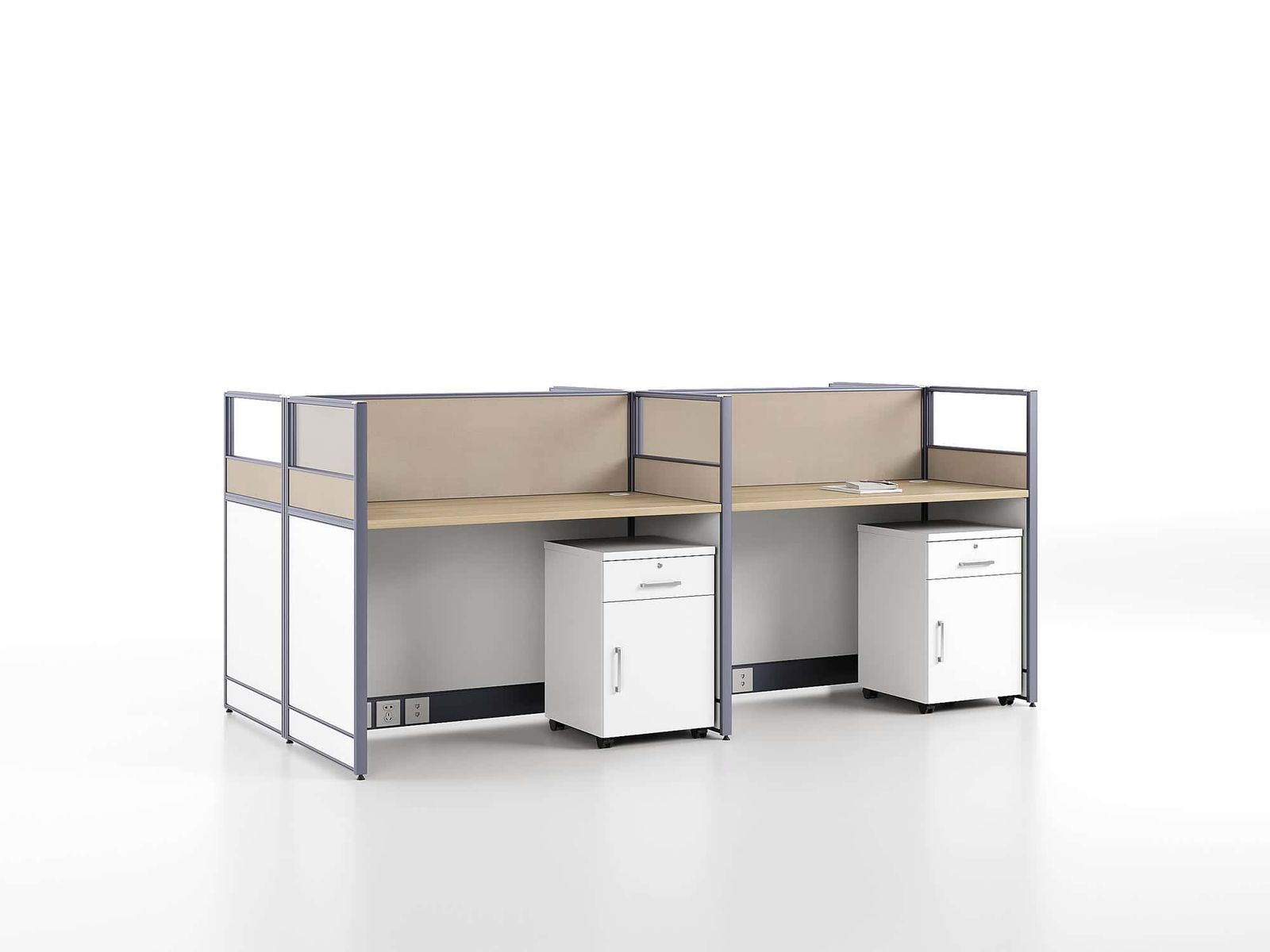 U35 Project Partition Workstation Combination - Dark Asphalt gallery - Ergovari