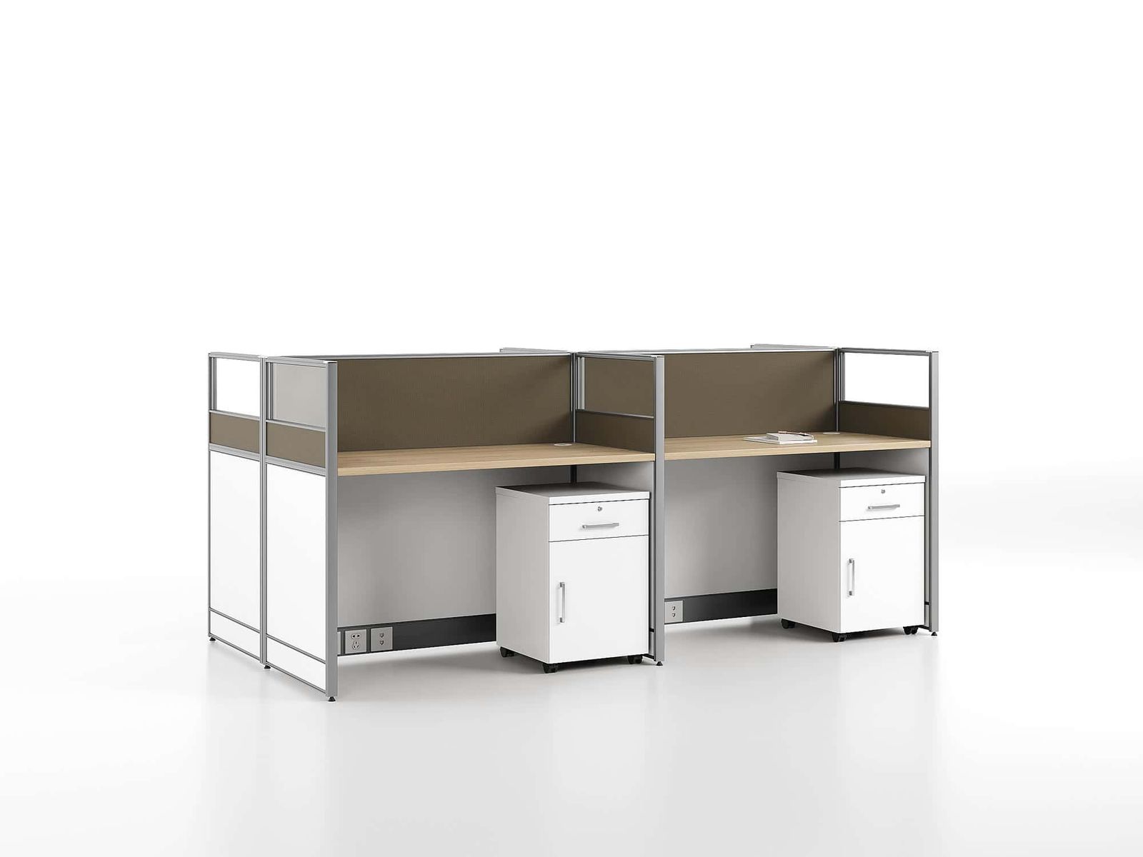 U35 Project Partition Workstation Combination - Dark Asphalt gallery - Ergovari