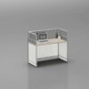 U35A-2814A Modular Office Workstation Partition Desk - Oxidized Silver whitebg 10 - Ergovari