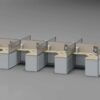 U35C-2814A Modular Office Workstation Partition Desk - Dark Asphalt whitebg 9 - Ergovari