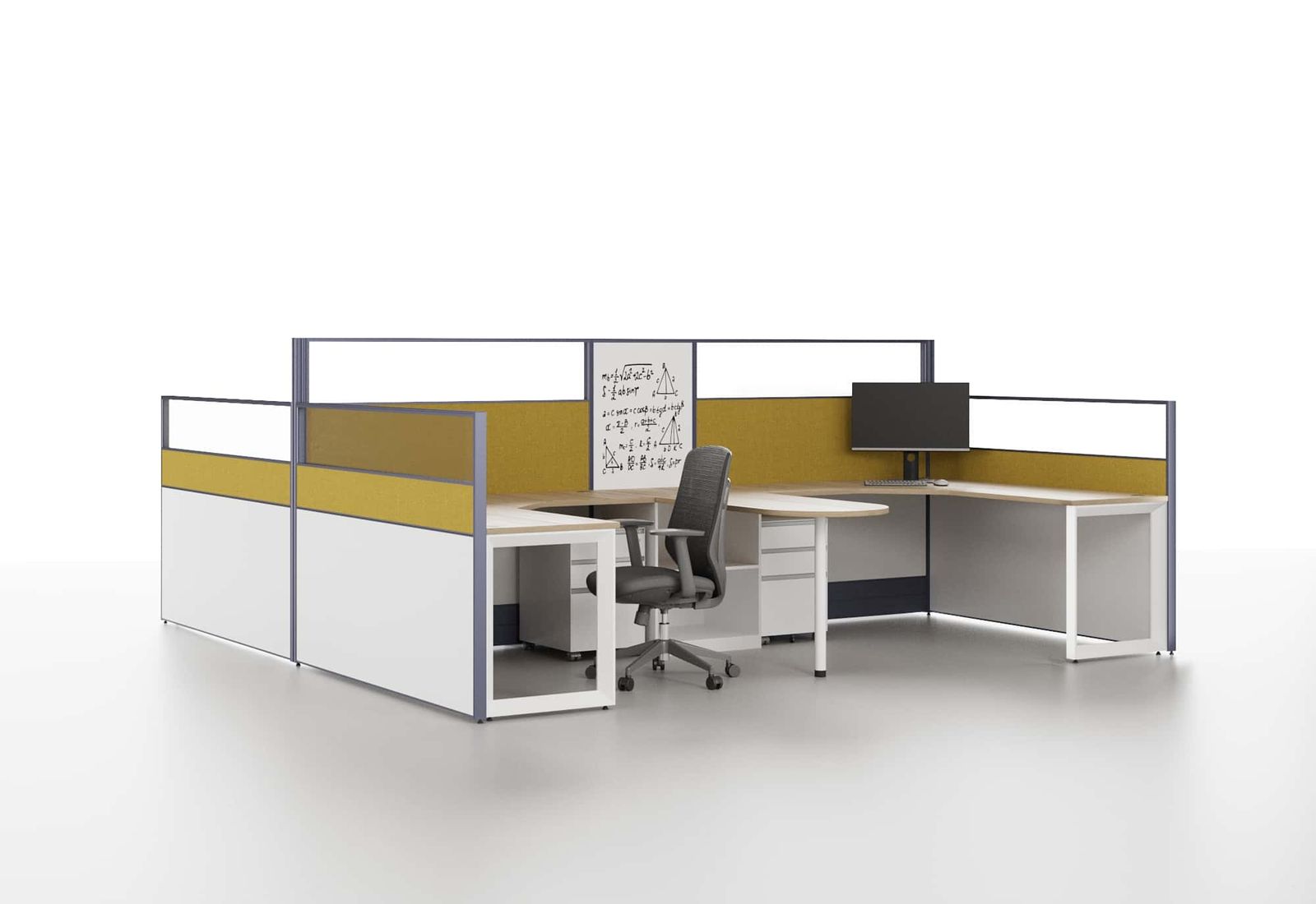 U50 Project Partition Workstation Combination - Dark Asphalt gallery - Ergovari