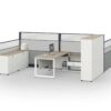 U5080B Project Partition Workstation Combination - Dark Asphalt gallery - Ergovari