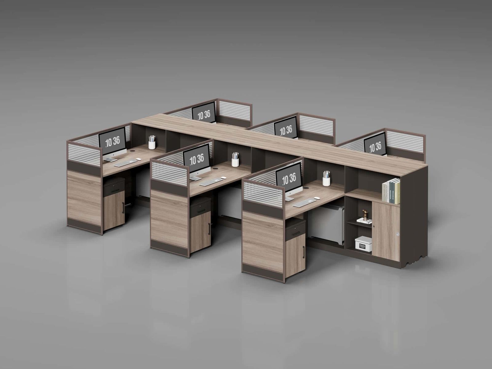 V20-1514 Modular Office Workstation Partition Desk gallery - Ergovari