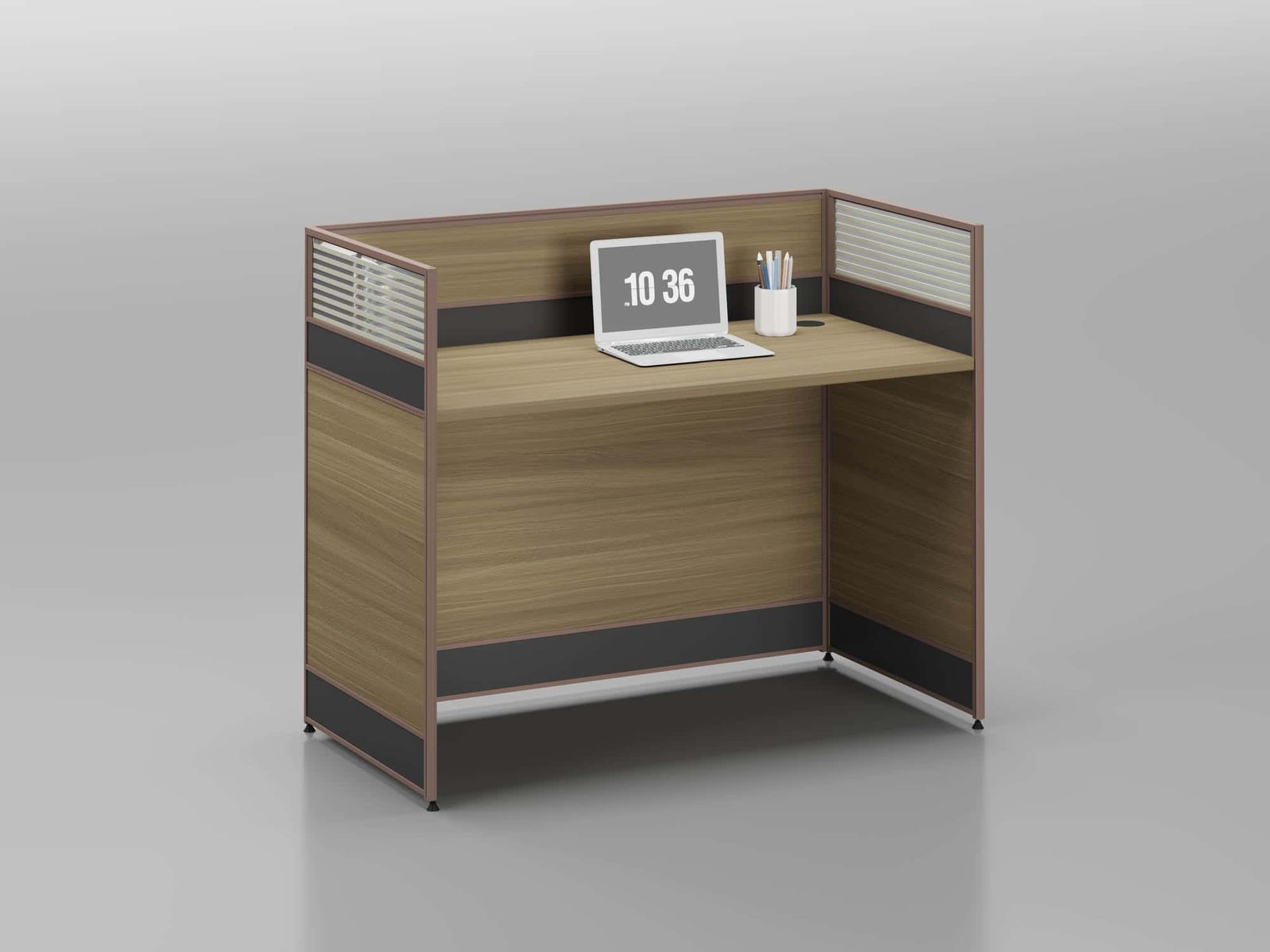 V20-2428 Modular Office Workstation Partition Desk whitebg 18 - Ergovari