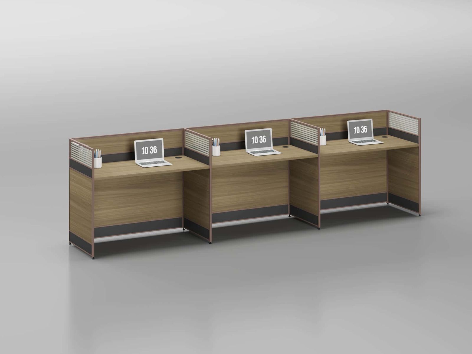 V20-2428 Modular Office Workstation Partition Desk whitebg 20 - Ergovari