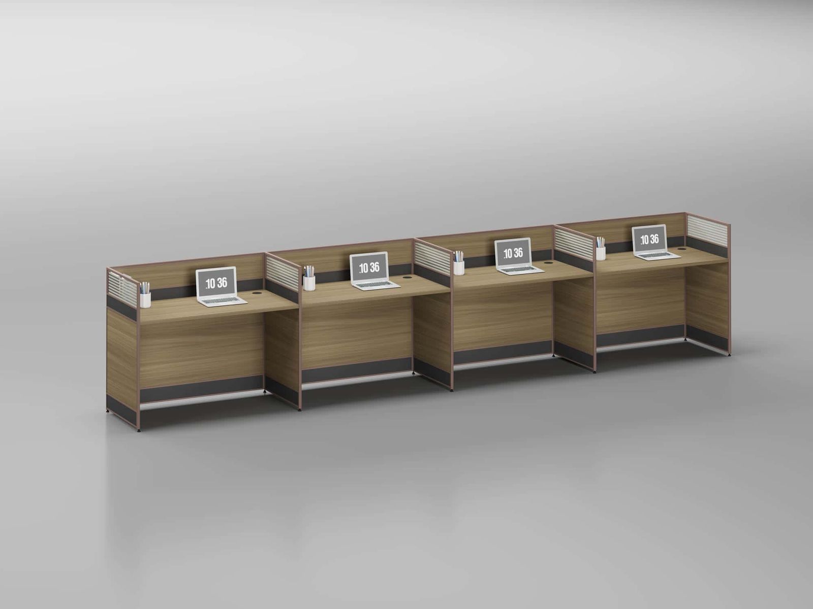 V20-2428 Modular Office Workstation Partition Desk whitebg 21 - Ergovari