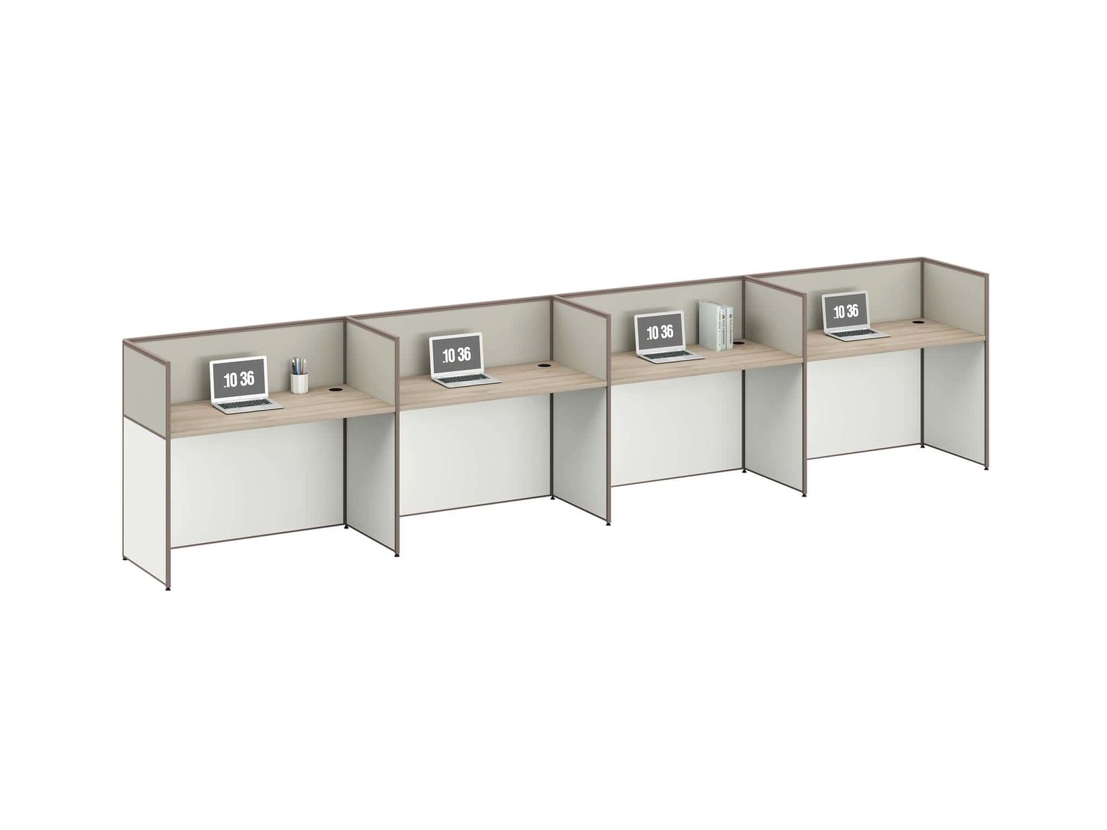 V20 Modular Office Workstation Partition Desk gallery - Ergovari