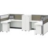 V35AA-3232B Project Partition Workstation Combination - Oxidized Silver gallery - Ergovari