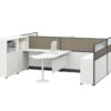 V35AA-3232B Project Partition Workstation Combination - Oxidized Silver gallery - Ergovari
