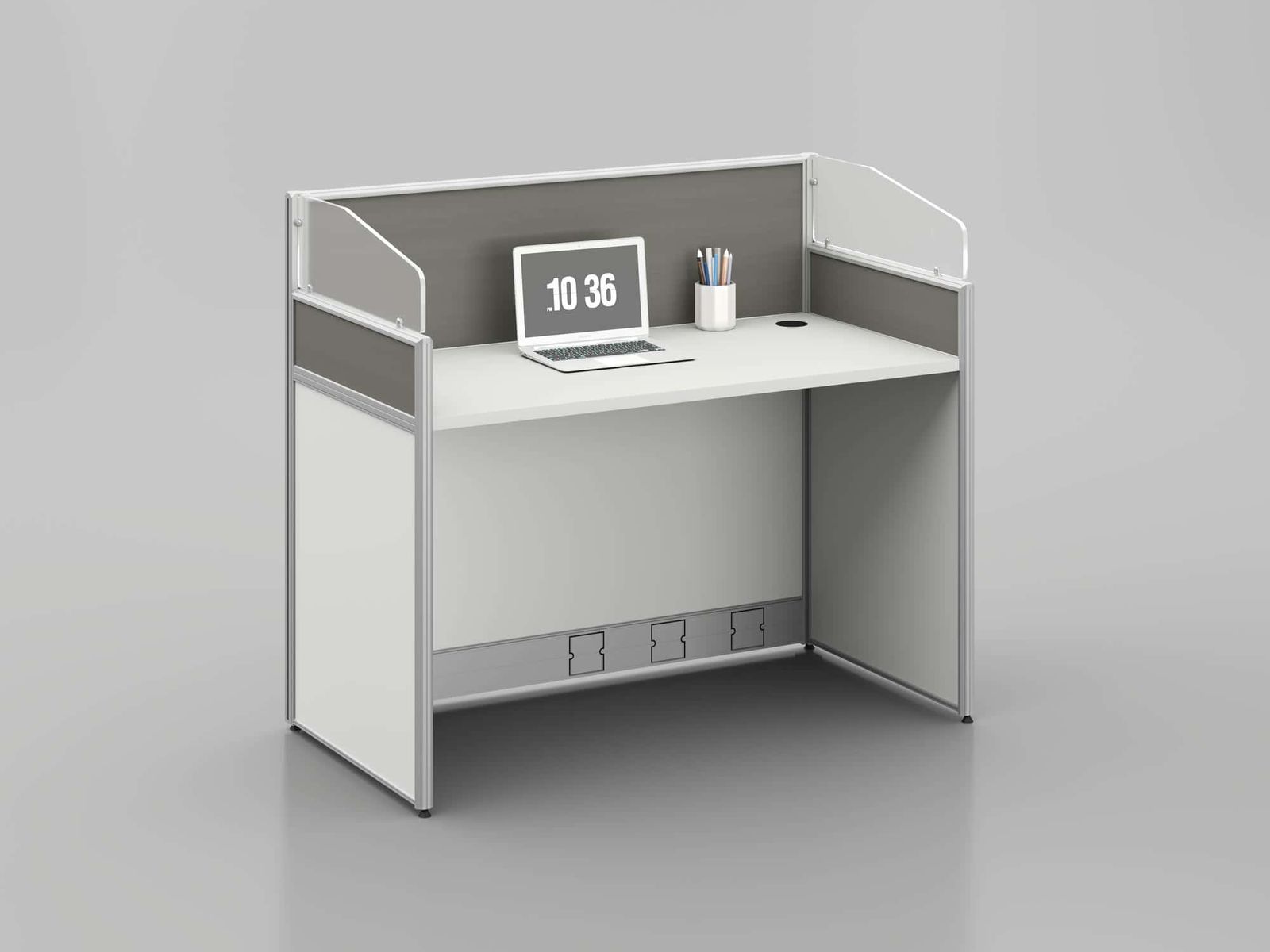V35AA Modular Office Workstation Partition Desk - Straight Desk gallery - Ergovari