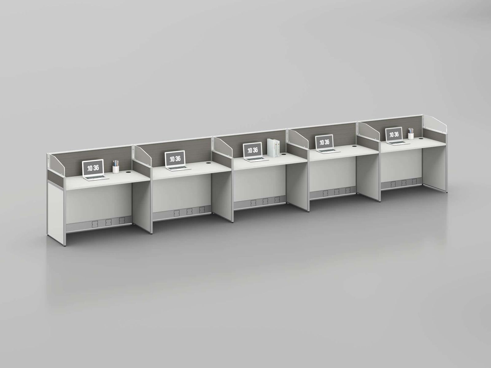 V35AA Modular Office Workstation Partition Desk - Straight Desk gallery - Ergovari